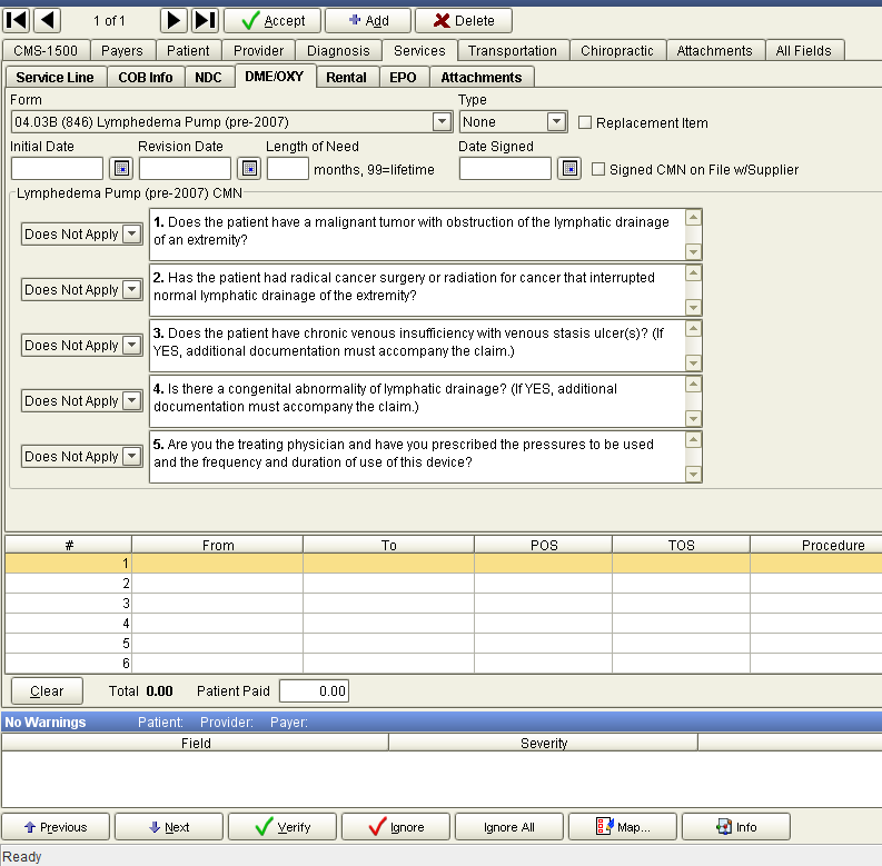 SolAce Electronic Medical Claims Screenshots SolAce Electronic Medical Claims Screenshots