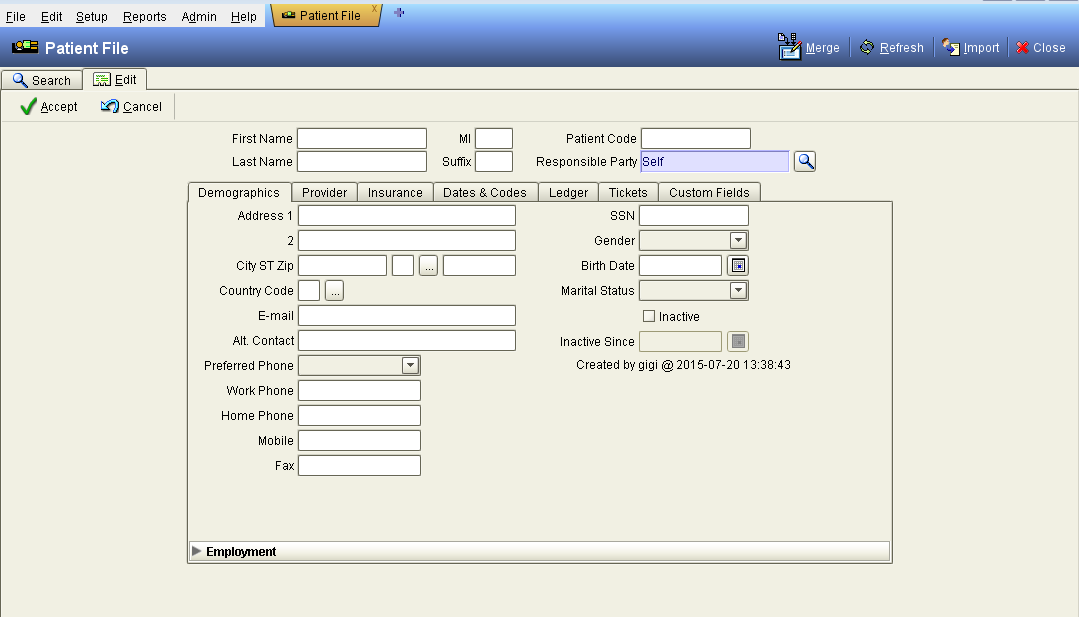 SolAce Electronic Medical Claims Screenshots SolAce Electronic Medical Claims Screenshots